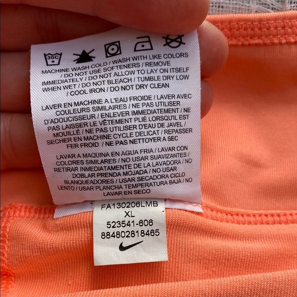 Nike Women's Athletic Dry Fit Skort - Orange and Burgundy - Picture 5 of 10